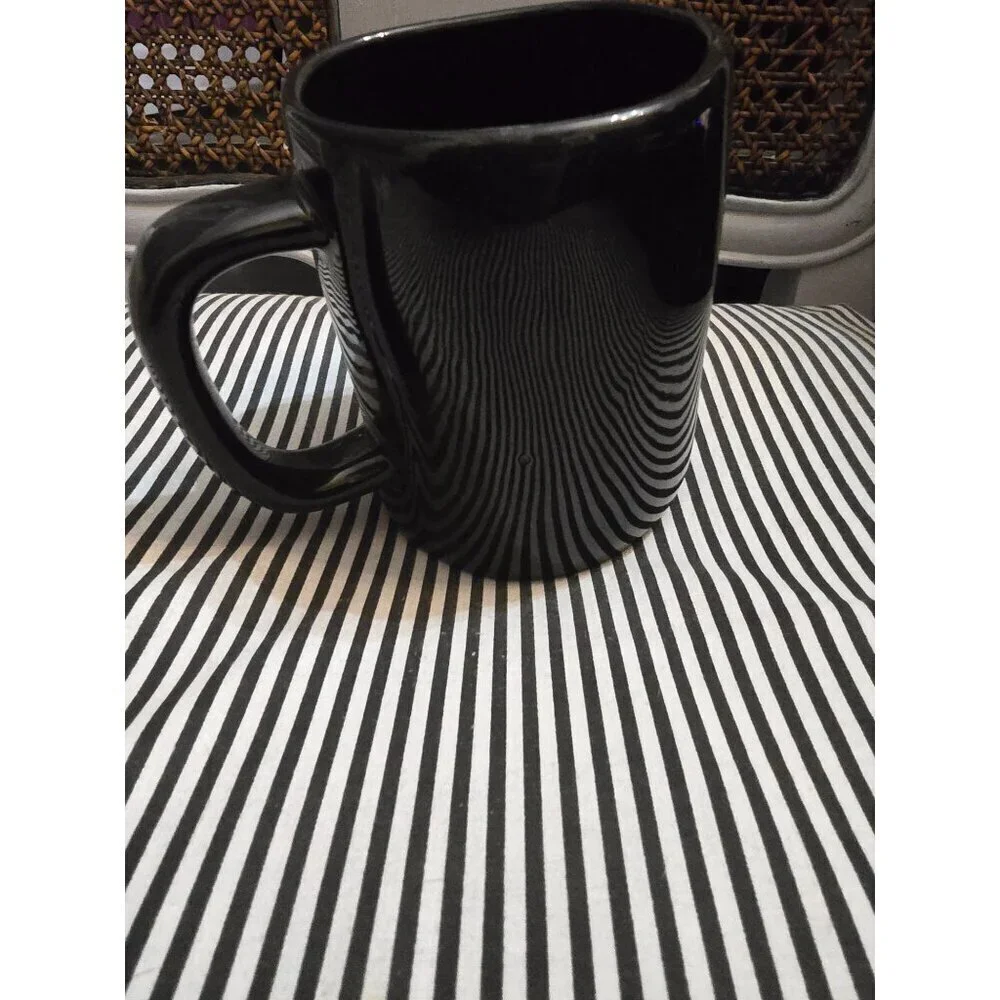 Rae Dunn Halloween Spooky Coffee Mug Black White Farmhouse